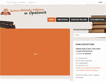 Tablet Screenshot of biblioteka.leka-opatowska.pl